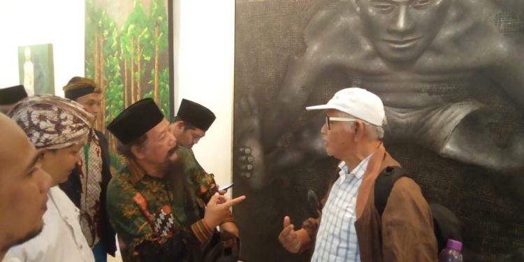 Lukisan Gus Mus Dipamerkan di Rakornas Lesbumi