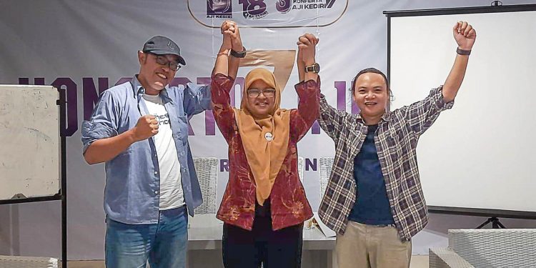 Miko-Fatikhin Terpilih Jadi Ketua dan Sekretaris AJI Kediri 2024-2027